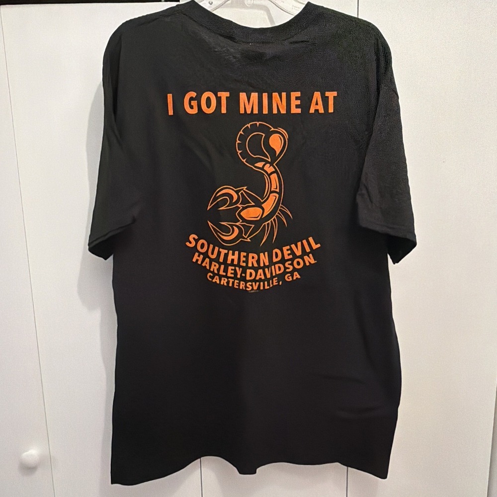 NEW Harley Davidson T-Shirt BLACK, Southern Devil Cartersville GA, Men's Sz XL